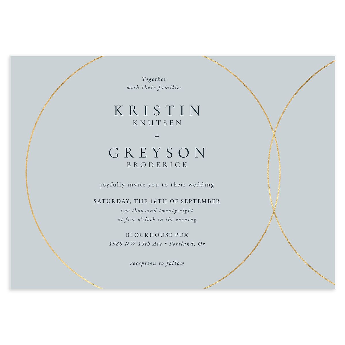 Minimal Rings Wedding Invitations