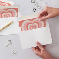 Groovy Lines Envelope Liners Standard Coral Pink Liner