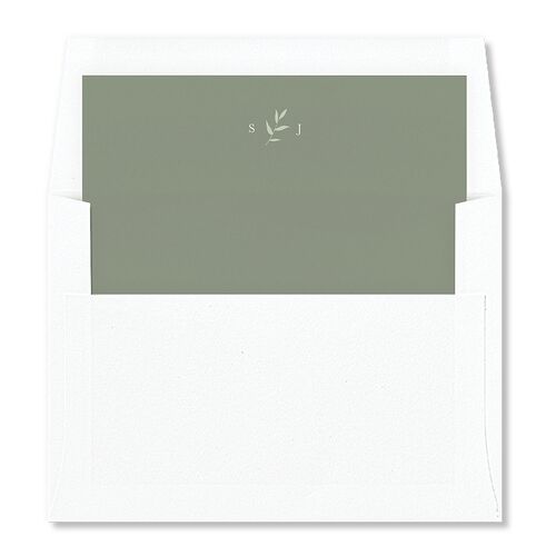 Oval Garland Envelope Liners Eucalyptus Standard