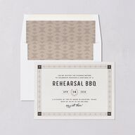 Hitched in Texas Rehearsal Dinner Invitations Charcoal Signature Blank Standard