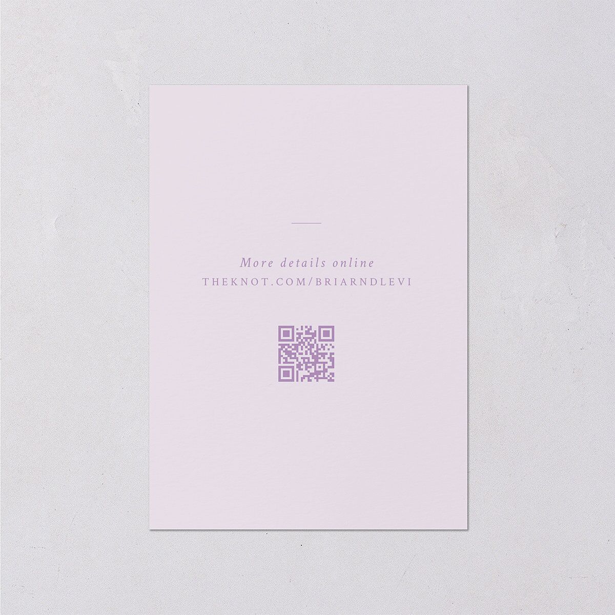Elegant Farmhouse Lavender Wedding Attire Cards Ivory Signature Standard