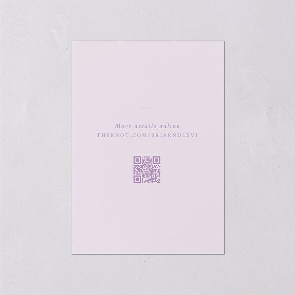 Elegant Farmhouse Lavender Wedding Attire Cards Ivory Signature Standard