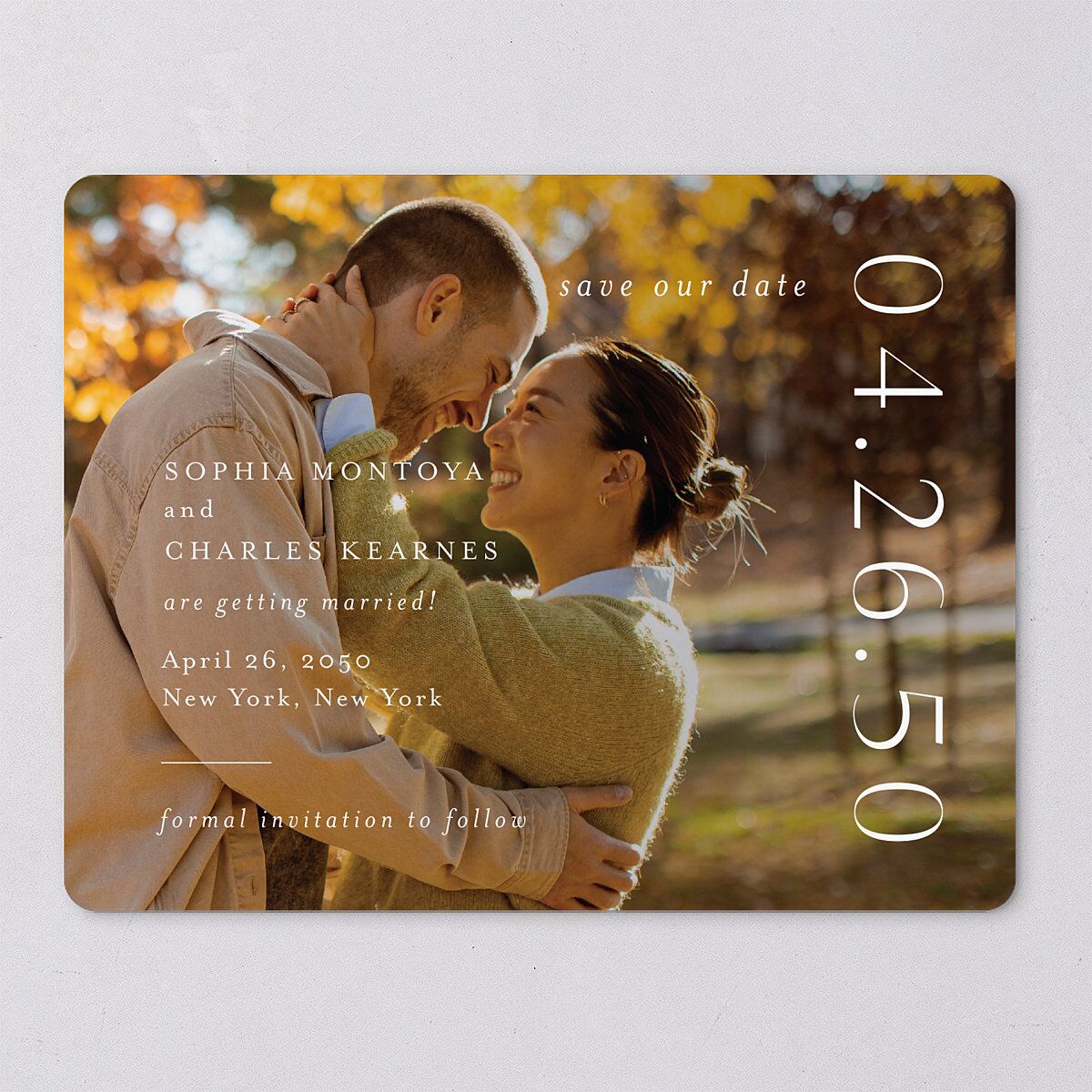 Timeless Elegance Save The Date Magnets — view 6