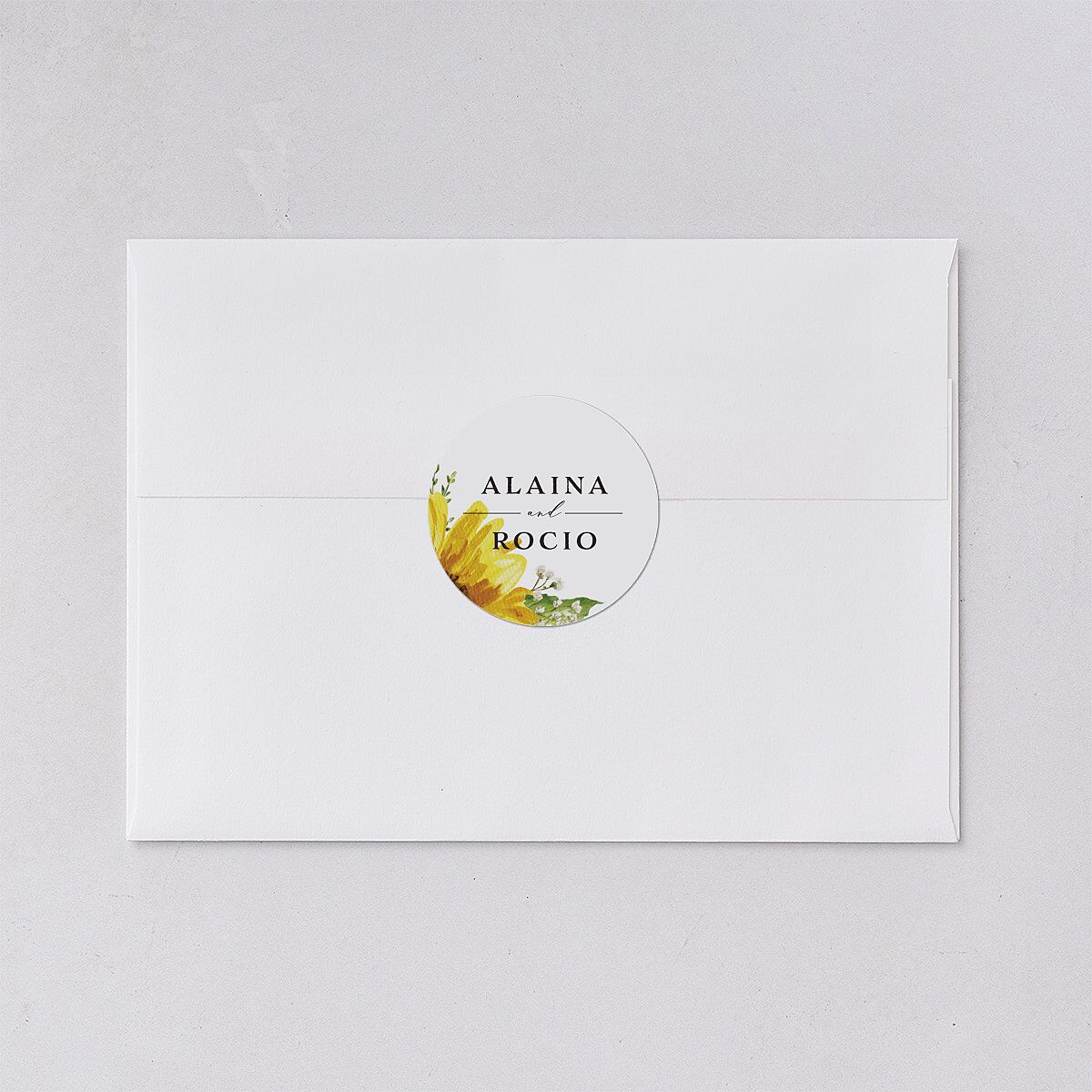 Rustic Sunflower Wedding Stickers Solar Power Sticker