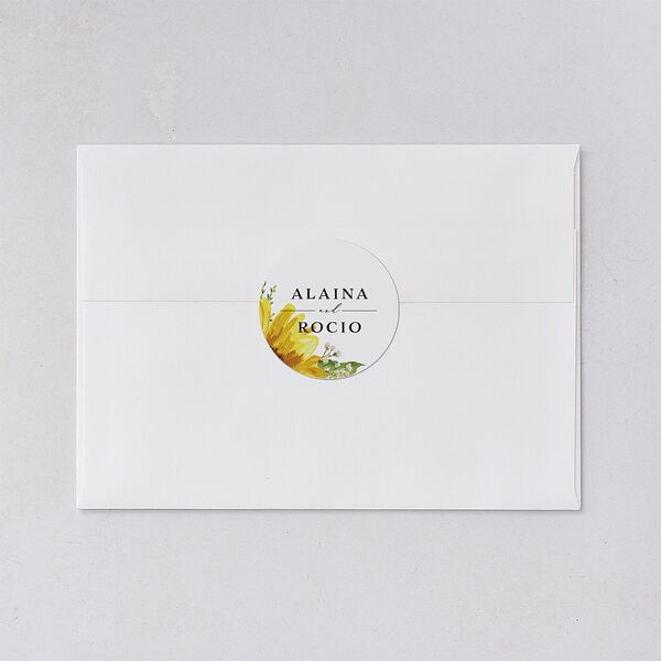 Rustic Sunflower Wedding Stickers Solar Power Sticker