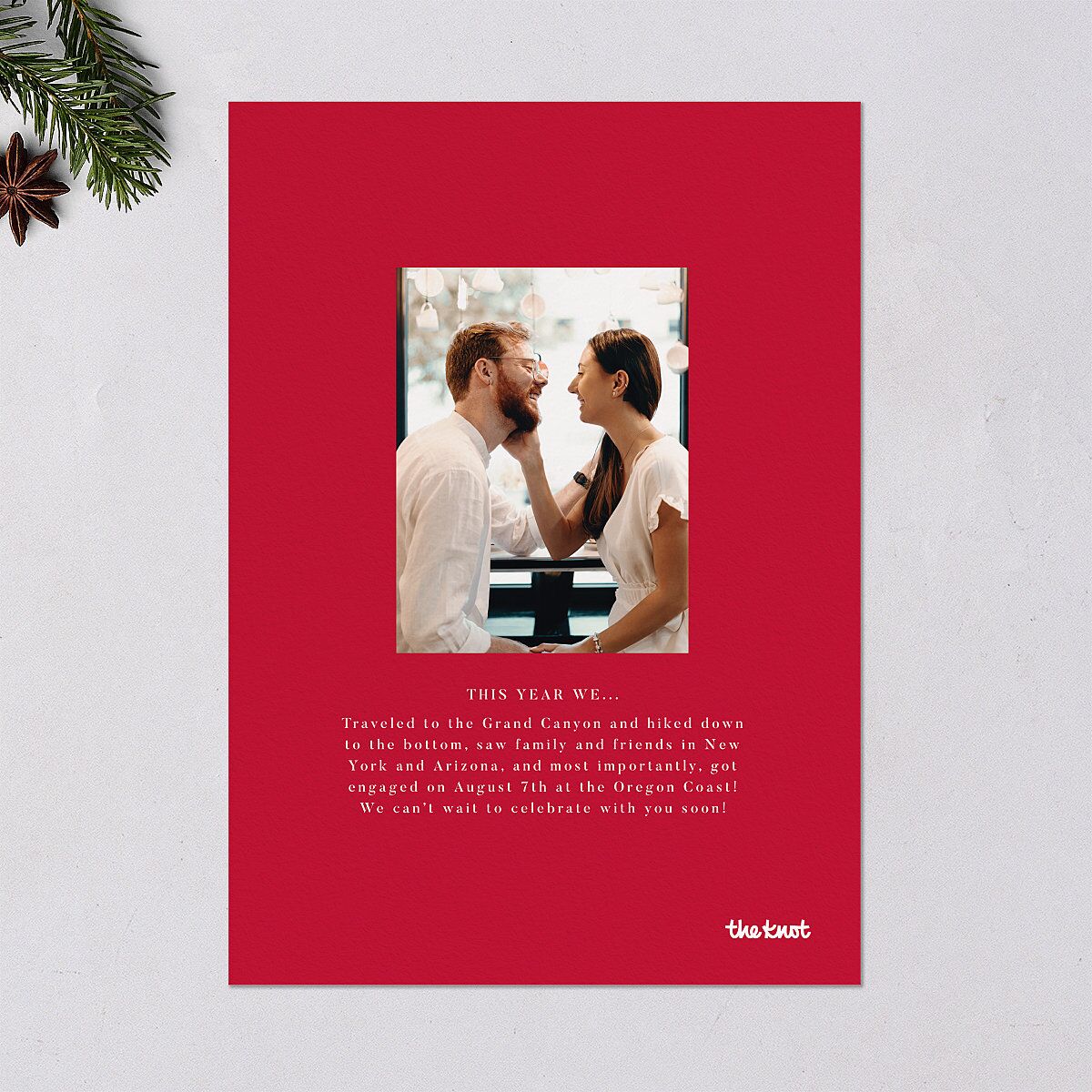 Ballpoint Holiday Holiday Cards Ruby Signature Blank Standard Portrait