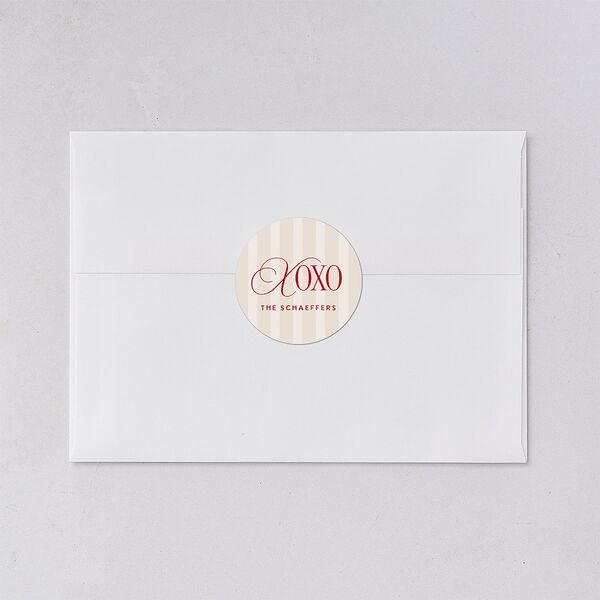 Classic Editorial First Christmas Photos Holiday Stickers Merlot Circle