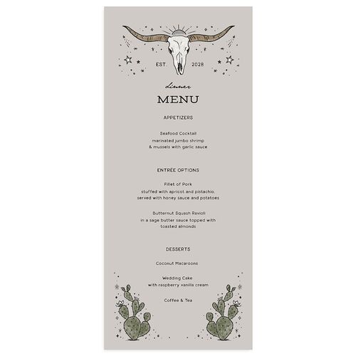 Southwestern Nouveau Menus Licorice Signature