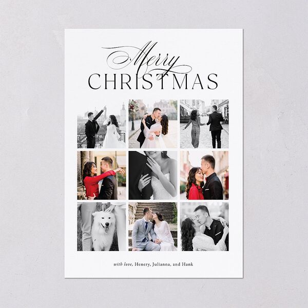 Merry Gallery Holiday Cards Pure White Signature Blank