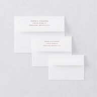 Striking Scene Rehearsal Dinner Invitation Envelopes White Dusty Rose Both Recipient and Return Addresses Signature Standard