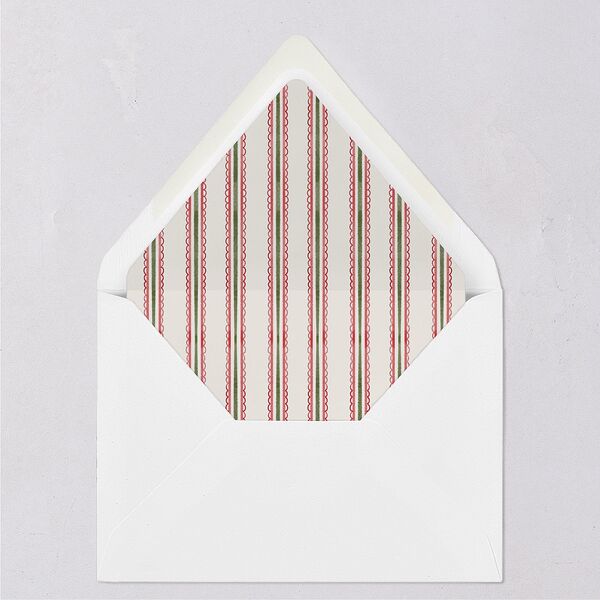 Whimsical Holiday Bow with Garland Euro Envelope Liners Ruby Luxe