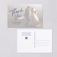 Vellum Illusion Photo Thank You Postcards Sapphire