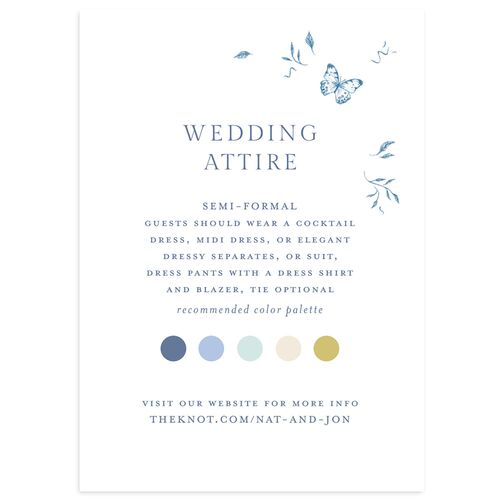 Antique Garden Lace Floral Wedding Enclosure Cards French Blue Signature Standard