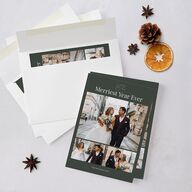 Our Merriest Year Holiday Cards Hunter Green Signature Blank Standard Portrait