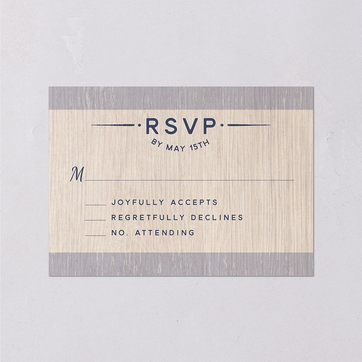 Vintage Nautical Wedding Response Cards French Blue Signature Standard