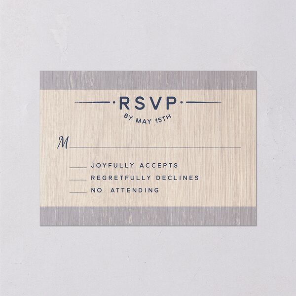 Vintage Nautical Wedding Response Cards French Blue Signature Standard