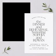 Classic Stack Rehearsal Dinner Invitations Pure White Signature Blank