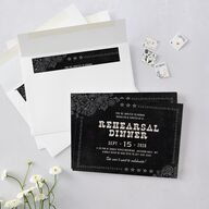Classic Western Rehearsal Dinner Invitations Midnight Signature Blank Standard
