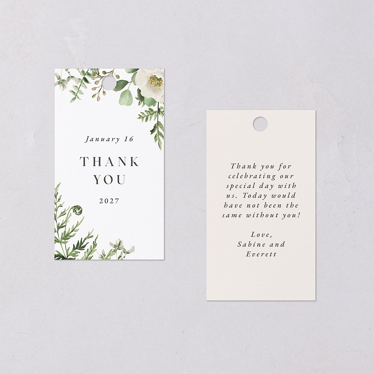 Gilded Fern Frame Botanical Favor Gift Tags Gold Linen Signature