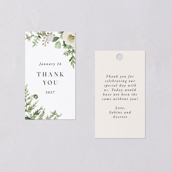 Gilded Fern Frame Botanical Favor Gift Tags Gold Linen Signature