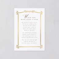 Once Upon a Time Wedding Enclosure Cards Gold Linen Signature