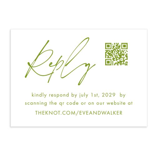 Picture This QR Code RSVP Cards Greenery Signature Standard