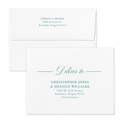 Coastal Oysters and Anchors Save the Date Petite Card Envelopes Rose Wave Both Recipient and Return Addresses Signature Standard