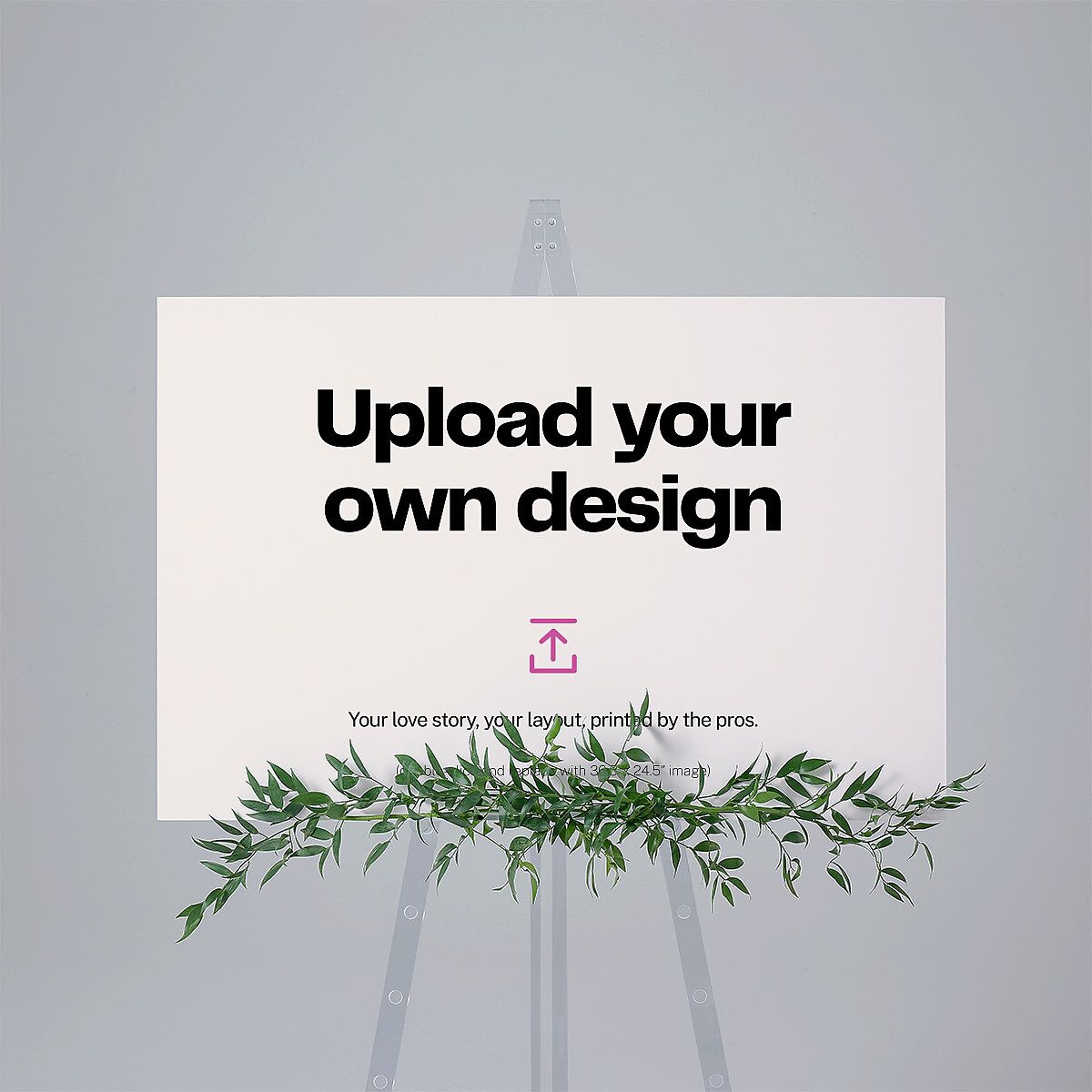 Upload Your Own Design Landscape 24"x36" Welcome Sign Pure White Standard Indoor Foam Core L Welcome