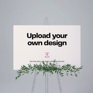 Upload Your Own Design Landscape 24"x36" Welcome Sign Pure White Standard Indoor Foam Core L Welcome