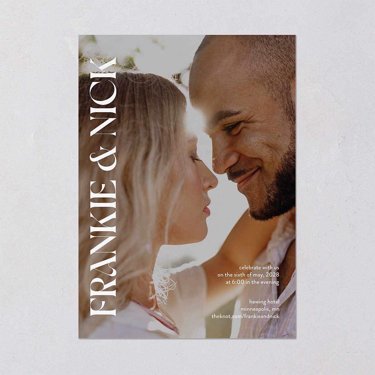 Checked Wedding Invitations Taupe Signature Blank No Standard