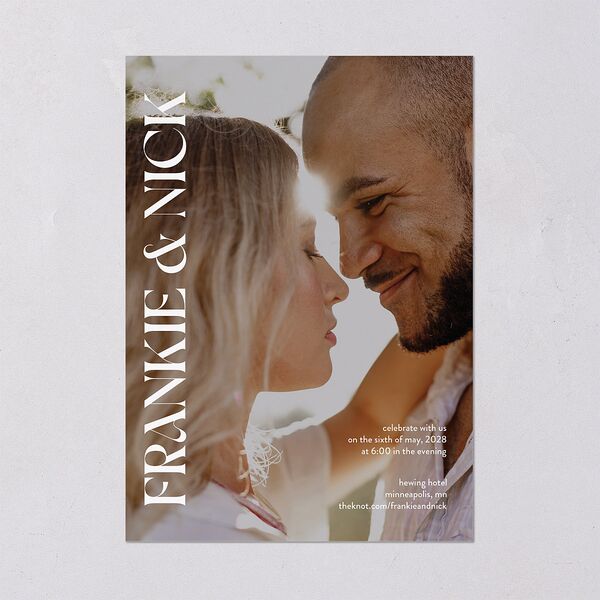 Checked Wedding Invitations Taupe Signature Blank No Standard