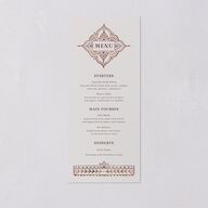 Indian Painted Henna Menus Chestnut Signature