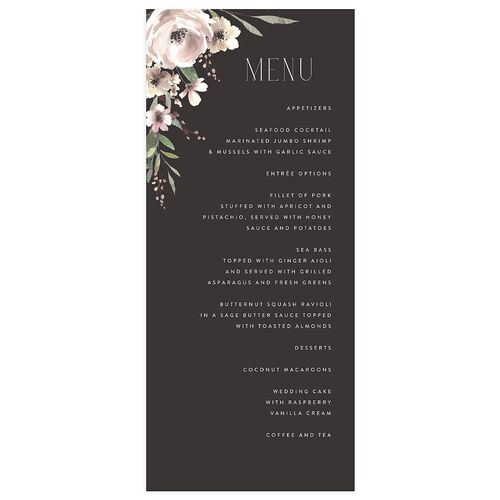 Beloved Union Menus Charcoal Signature