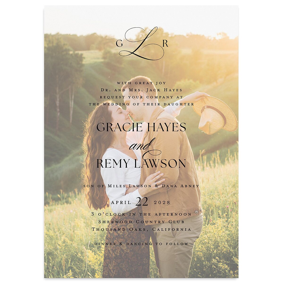Classic Picture Wedding Invitations