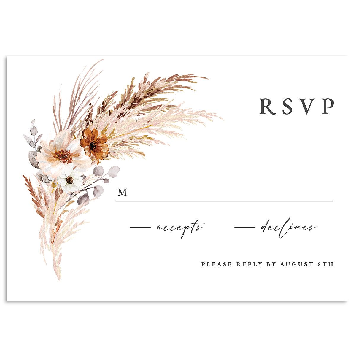 Bohemian Hoop Wedding Response Cards