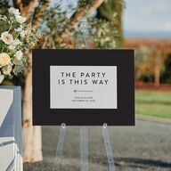 Blooming Botanical Standard Direction Sign Medium Midnight Standard Indoor Foam Core M Direction
