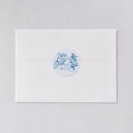 Elegant Antique Toile Frame Wedding Stickers by Bridgerton Cruise