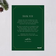 Elegant Monogram Greeting Holiday Cards Hunter Green Signature Blank Standard