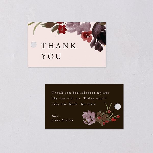 Autumn Romance Favor Gift Tags Chocolate Signature