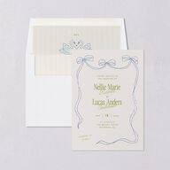 Modern Delicate Bows Envelope Liners Peridot Standard