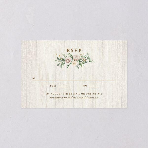 Farmhouse Lights All-in-One Wedding Invitations Walnut Signature Light Both Recipient and Return Addresses No