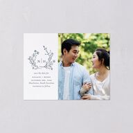 Natural Monogram Save the Date Petite Cards Midnight Navy Signature smooth Blank No Standard