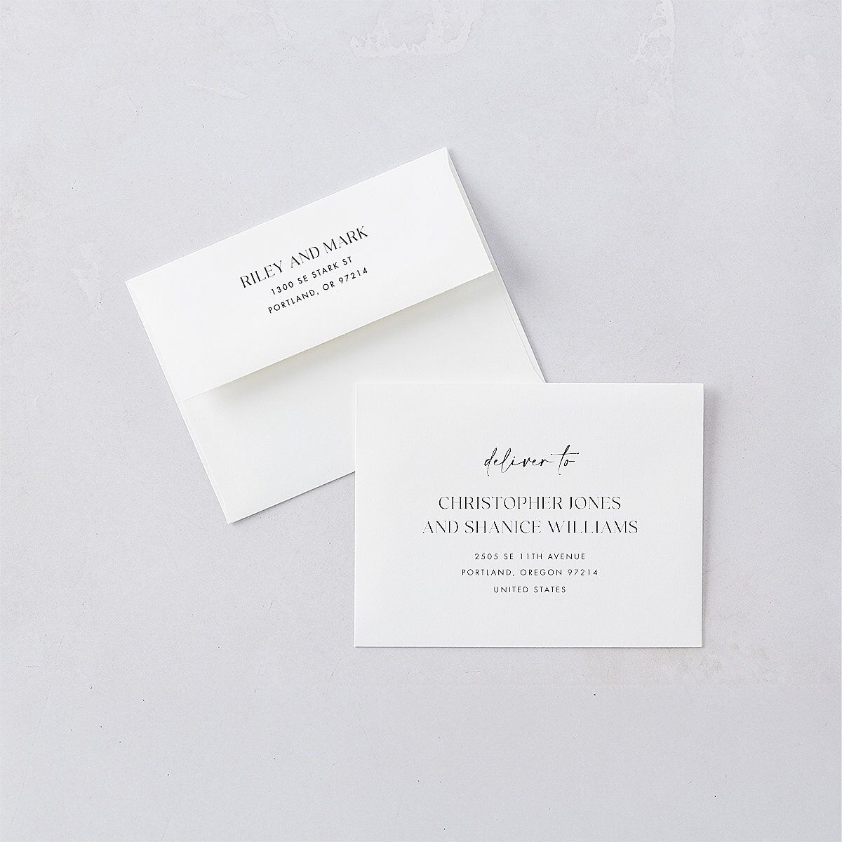 Modern Contrast Save the Date Petite Cards Midnight Signature smooth Blank No Standard
