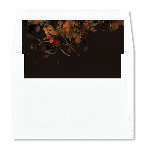 Midnight Floral Standard Envelope Liners Licorice Standard