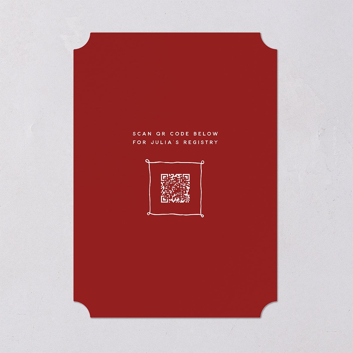Hand Drawn Cake Bridal Shower Invitations Red Clay Signature Blank Ticket