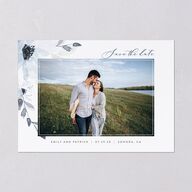 Shades of Blue Save The Date Cards Ocean Signature smooth Blank No