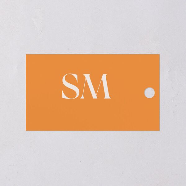 Retro Sunburst Favor Gift Tags Pumpkin Signature