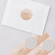 Eucalyptus Bouquet Wedding Stickers Terracotta Circle