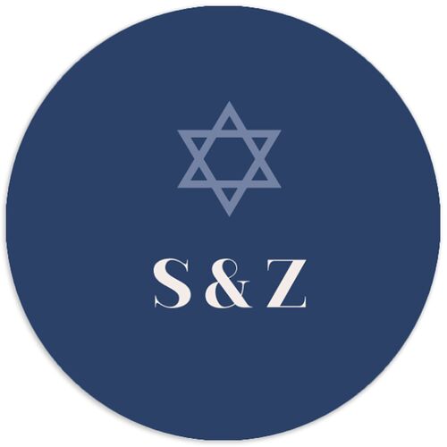 Jewish Chuppah Wedding Stickers Maritime Circle