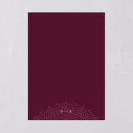 Indian Gilded Adornment Wedding Invitations Gold Burgundy Signature Blank No Standard